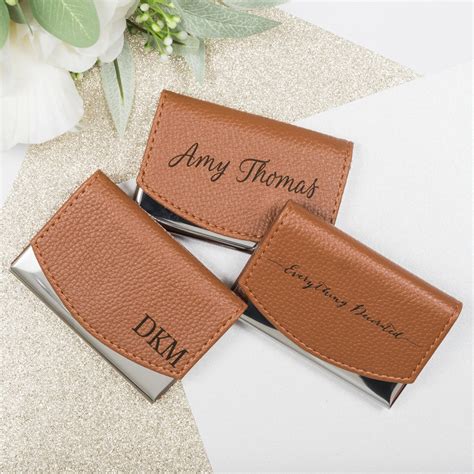 personalized business card case women.